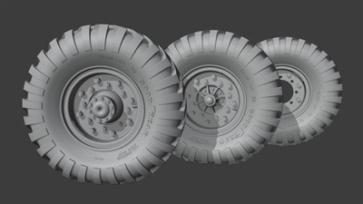 Resicast 35.2467 - Austin K2 Goodyear Sagged Wheels (Airfix)