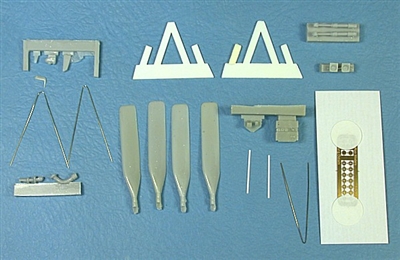 Red Roo RRR32002 - RAAF Mustang Detail Set Hamilton Standard Chisel Tip Cuffless Blade (for Dragon P-51D kit)