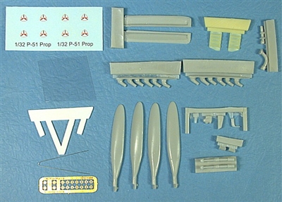 Red Roo RRR32003 - RAAF Mustang Detail Set Aeroproducts Needle Cuffless Blade (for Dragon P-51D kit)