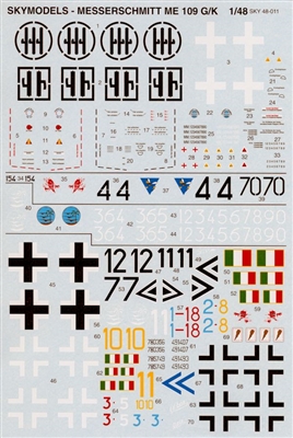 Sky Models 48011 - Messerschmitt Bf 109 G/K