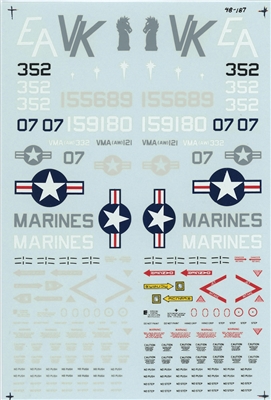 Super Scale 48-0187 - USMC A-6 Intruders Lo Viz