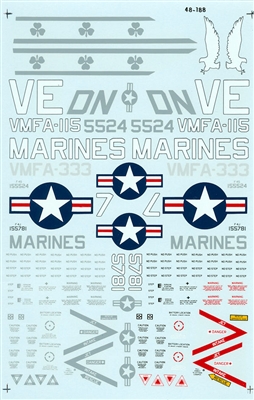 Super Scale 48-0188 - F-4J/S Lo Viz USMC