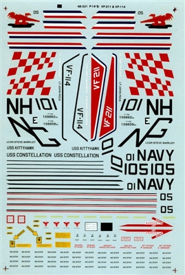 Super Scale 48-0221 - F-14As (VF-211, VF-114)