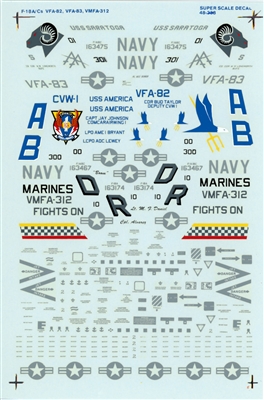 Super Scale 48-0343 - F-18A/Cs