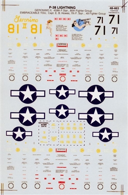 Super Scale 48-0463 - P-38L Lightning Aces