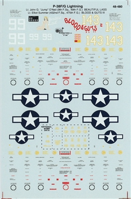Super Scale 48-0476 - P-38F/G Lightnings