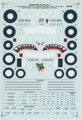 Super Scale 48-0546 - Spitfire Mk Vc & Mk VIII - RAAF