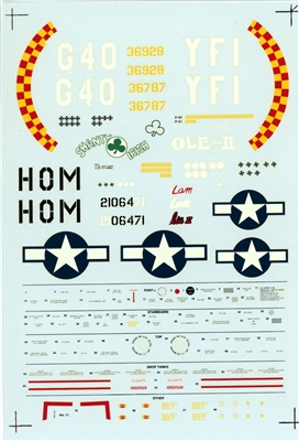 Super Scale 48-0555 - P-51B Mustang Aces (Hovde, O'Brien, Meyer)