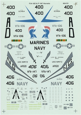 Super Scale 48-0610 - F/A-18D Hornets