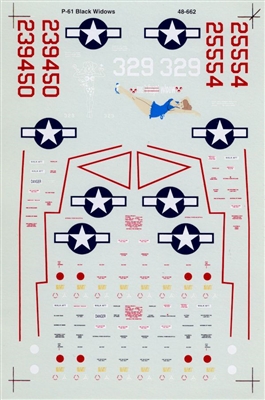 Super Scale 48-0662 - P-61A/B Blackwidows