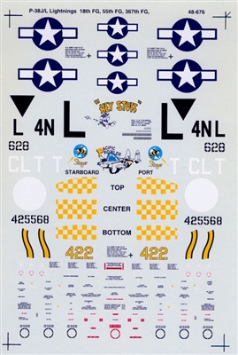 Super Scale 48-0676 - P-38J/L Lightnings