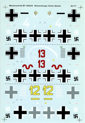 Super Scale 48-0777 - Messerschmitt Bf-109G-2/6 Aces
