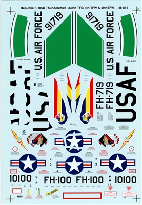 Super Scale 48-0815 - Republic F-105 Thunderchiefs