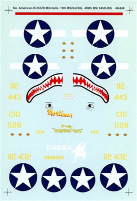 Super Scale 48-0848 - North American B-25C Mitchells
