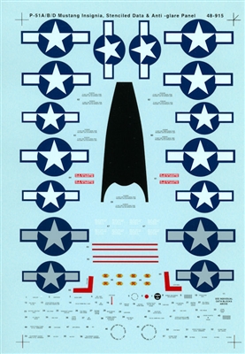 Super Scale 48-0915 - P-51B/D Mustang WW II Insignia