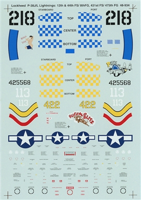 Super Scale 48-0934 - P-38J/L Lightnings