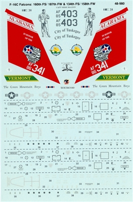 Super Scale 48-0980 - F-16C Falcons