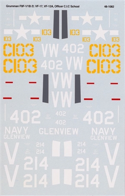 Super Scale 48-1082 - Grumman F8F-1/ 1B/ 2 Bearcats