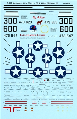 Super Scale 48-1202 - P-51D Mustangs