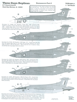 Three Guys Replicas TGR48011 - Buccaneers Part I