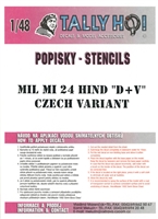 Tally Ho S48010 - Mil Mi-24 Hind "D+V" Czech Variant Stencils
