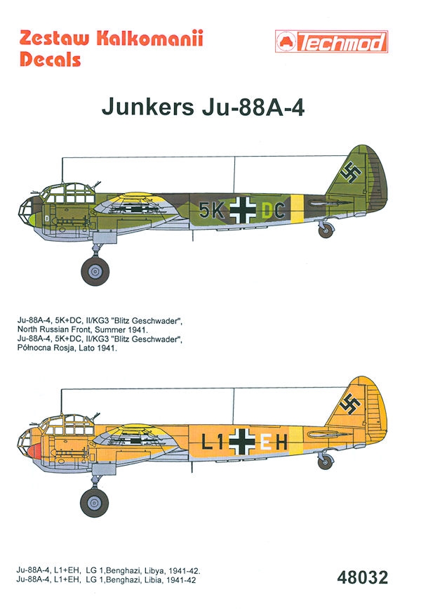 Techmod 48032 - Junkers Ju-88A-4