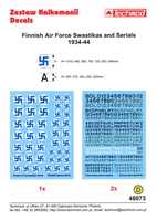 Techmod 48073A - Finnish Air Force Swastikas and Serials, 1934-44