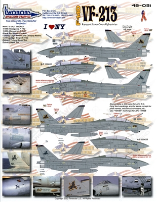 Twobobs 48-031 - F-14D VF-213 Rampant Lions Over Afghanistan