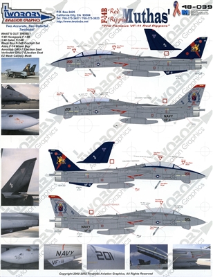 Twobobs 48-039 - F-14B Red Rippin' Muthas' "The Famous VF-11 Red Rippers"