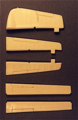Ultracast 48025 - P-51B/C Mustang Control Surfaces (fits Tamiya Kit #61042 & #61047)
