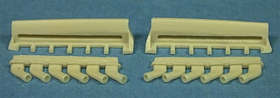 Ultracast 48263 Spitfire Mk IX Tubular Exhausts (fits Eduard Spitfire Mk IX kits)