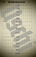Uschi 1012 - Bootprint Decals "Dusty", US and German