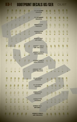 Uschi 1012 - Bootprint Decals "Dusty", US and German