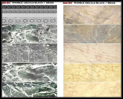 Uschi 1017 - Marble Decal "Dark & Beige"