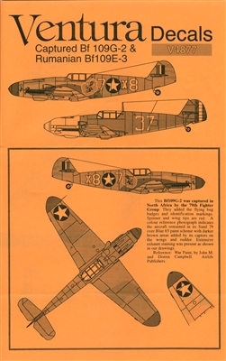 Ventura V4877 - Captured Bf 109G-2 & Rumanian Bf 109E-3
