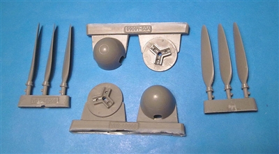 Vector VDS48-068 - Me 410 Corrected Propellers and Spinners (fits Meng kit)