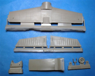 Vector VDS48-082 - Dornier Do 17/215 Corrected Tailplanes and Tail Wheel (fits ICM kits)