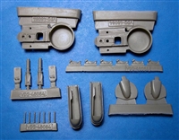 Vector VDS48-084 - Reggiane Re 2002 Wheel Wells, Landing Gear Legs and Covers (fits Italari/Tamiya kits)