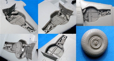 Vector VDS48-121 - MiG-3 Wheel Wells and Wheels (for Trumpeter kit)
