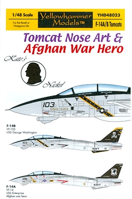 Yellowhammer YHD48023 - Tomcat Nose Art & Afghan War Hero (F-14A/B Tomcats)